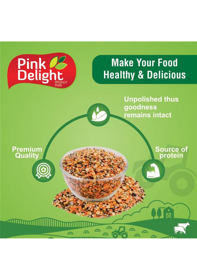 Pink Delight Premium Mixed Daal | Split | Washed | 100% Dry And Unpolished | Gluten Free | 500 Gm Pack
