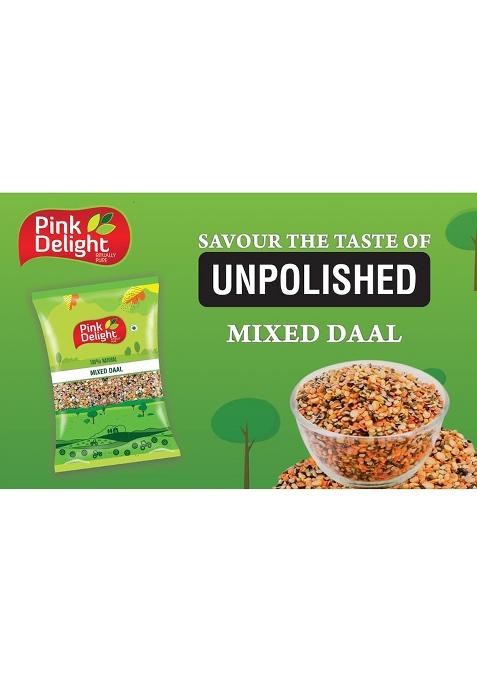 Pink Delight Premium Mixed Daal | Split | Washed | 100% Dry And Unpolished | Gluten Free | 500 Gm Pack