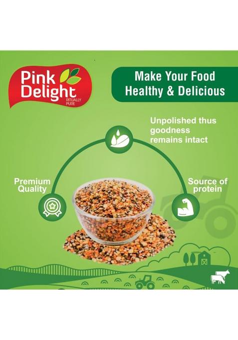 Pink Delight Premium Mixed Daal | Split | Washed | 100% Dry And Unpolished | Gluten Free | 500 Gm Pack