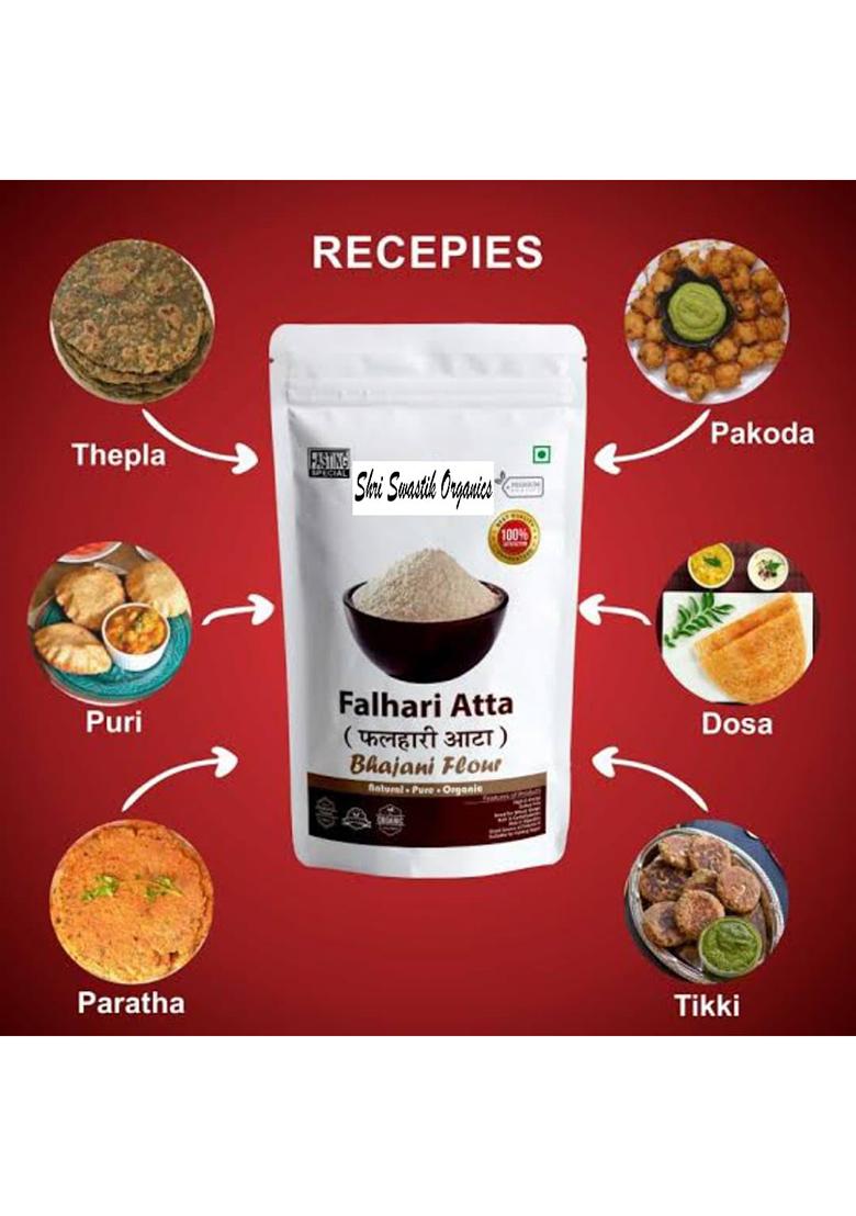 Shri Swastik Organics Farali Atta (Vrat Ka Atta) | Fasting Flour | Gluten Free | High Dietary Fibre For Easy Digestion | Ideal For Upwas | Fariyali Atta | Pack Of 1 Kg