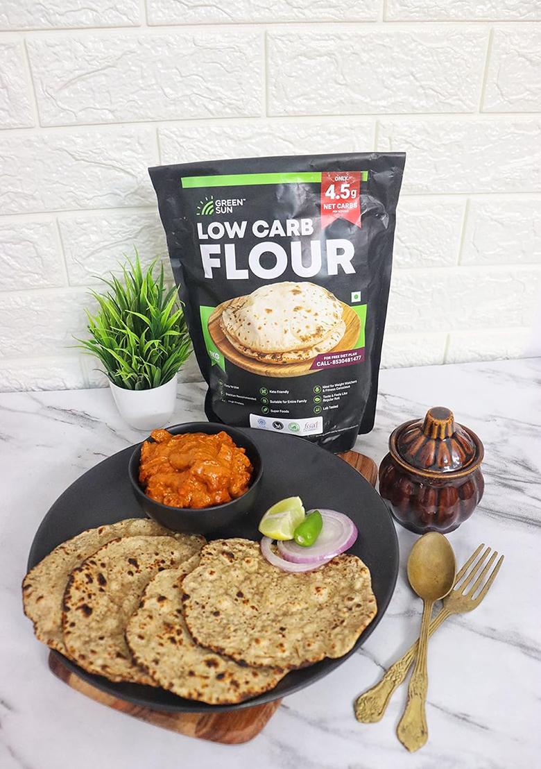Green Sun Low Carb Flour | 900G | Only 4.5 G Net Carbs Per Roti | Tasty & Easy To Make | Keto Friendly | Healthy Atta| High Fiber | High Protein | Super Foods | Dietitian Recommended |Family Atta