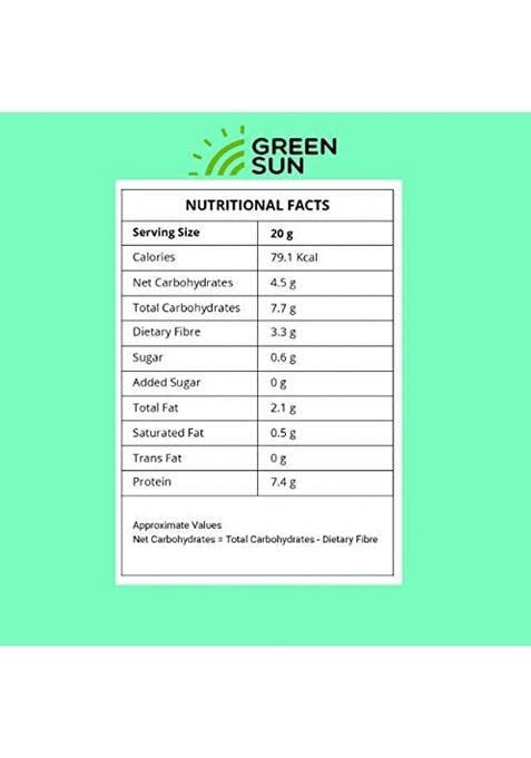 Green Sun Low Carb Flour | 900G | Only 4.5 G Net Carbs Per Roti | Tasty & Easy To Make | Keto Friendly | Healthy Atta| High Fiber | High Protein | Super Foods | Dietitian Recommended |Family Atta