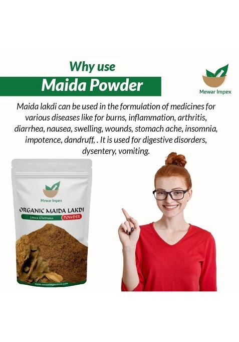Mewar Impex Organic Meda Lakdi Powder 200 Gm -Maida Lakdi Powder