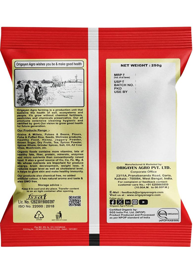 Origayen Organic Red Poha | 100% Natural & Chemical-Free Flattened Rice | High-Fibre Healthy Breakfast Cereal | Product Of India | 250G × 2 Pack