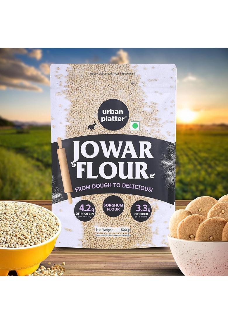 Urban Platter Jowar Flour, 500G (Sorghum Flour | Ancient Supergrain | Rich In Fibre, Iron & Protein)