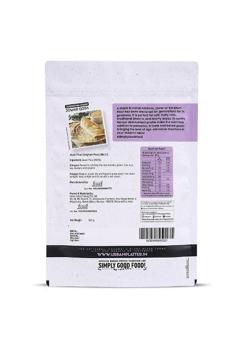 Urban Platter Jowar Flour, 500G (Sorghum Flour | Ancient Supergrain | Rich In Fibre, Iron & Protein)
