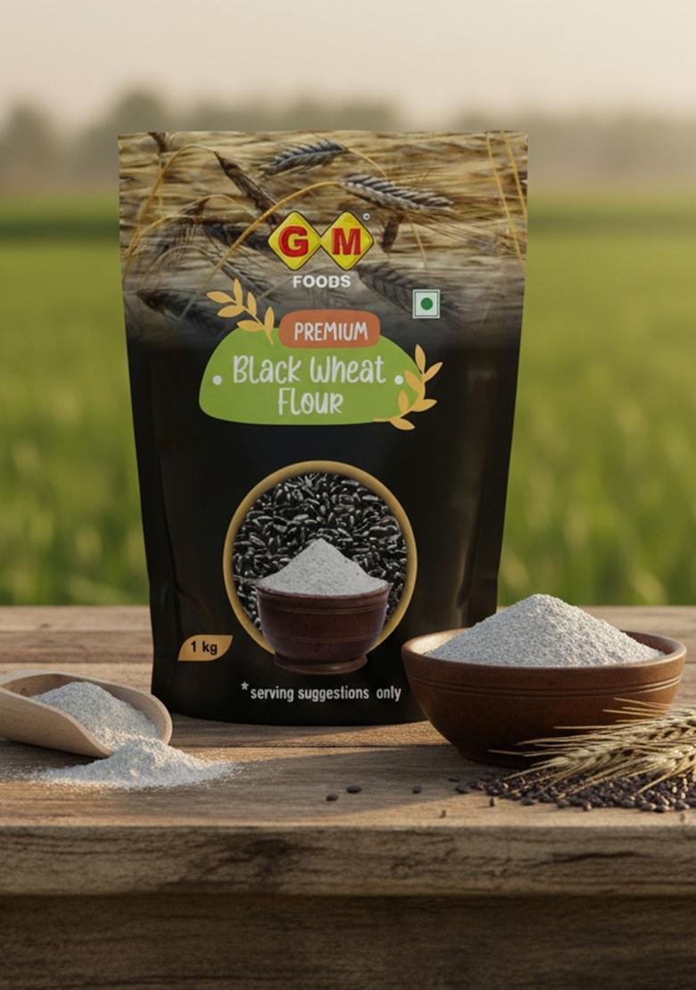 Black Wheat Flour 1Kg | Rich In Antioxidants & Dietary Fiber | Stone-Ground Whole Grain Atta | Healthy Multigrain Alternative For Everyday Cooking | Ideal For Healthy Rotis & Baking | Natural Atta