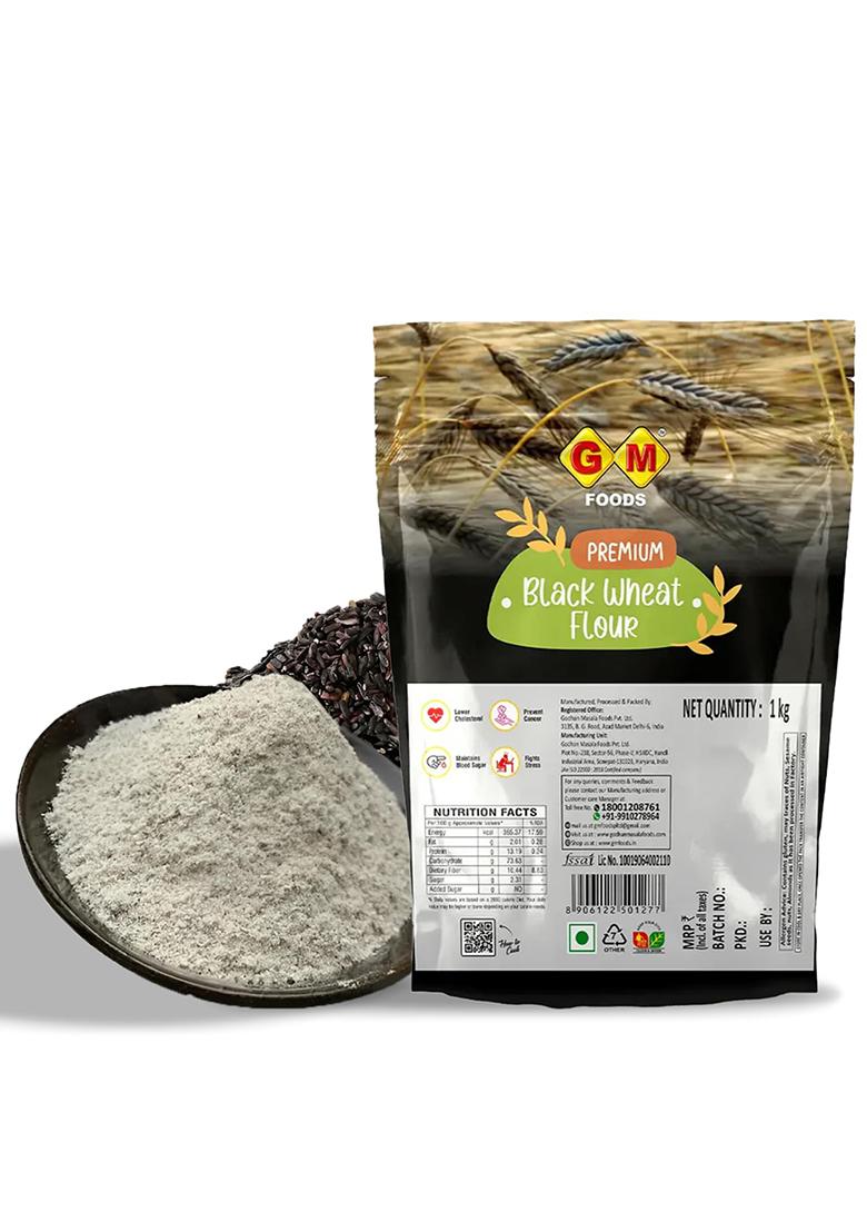 Black Wheat Flour 1Kg | Rich In Antioxidants & Dietary Fiber | Stone-Ground Whole Grain Atta | Healthy Multigrain Alternative For Everyday Cooking | Ideal For Healthy Rotis & Baking | Natural Atta