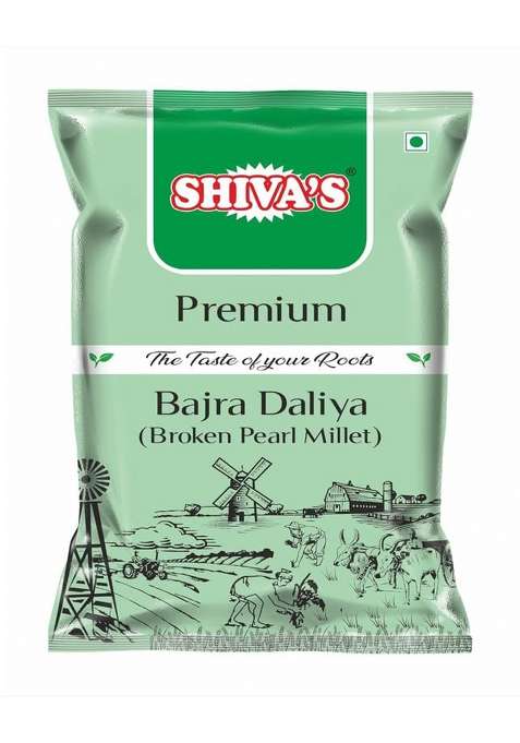 Shiva'S Bajra Daliya - Pack Of 1Kg | Broken Pearl/Porridge Millet | Rich In High-Fiber | Gluten-Free Desi Bajri | Supports In Weight Loss & Digestion | Healthy Indian Meal For Kids & Adults