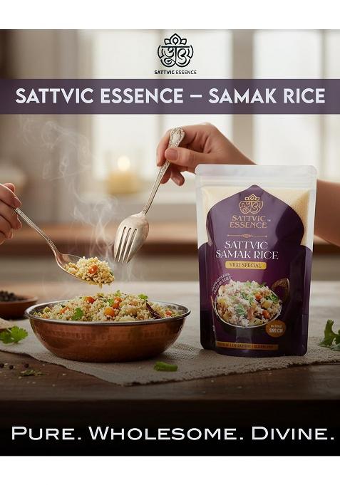 Sattvic Essence Samak Rice 500G | Vrat Special | Handpicked, Unpolished, Gluten-Free, Natural Barnyard Millet Rice For Fasting & Everyday Cooking