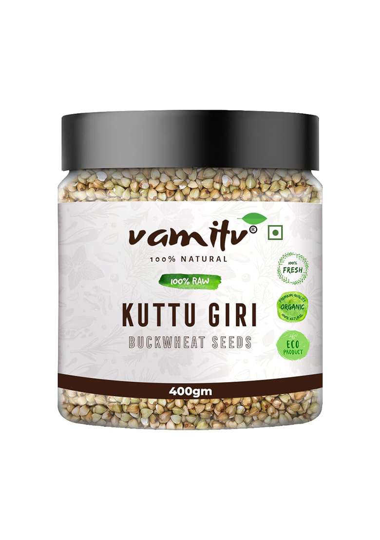 Vamitv Whole Buckwheat Seeds (Kuttu Giri) 400Gm | 100% Natural - Indya
