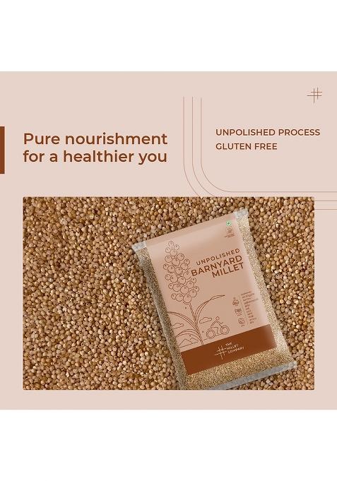The Millet Company Unpolished Barnyard Millet 1 Kg, Sanva, Oodalu, Bhagar, Gluten Free, Natural Farm Produce, High Fibre Millets, Healthy Food Alternatives (1)