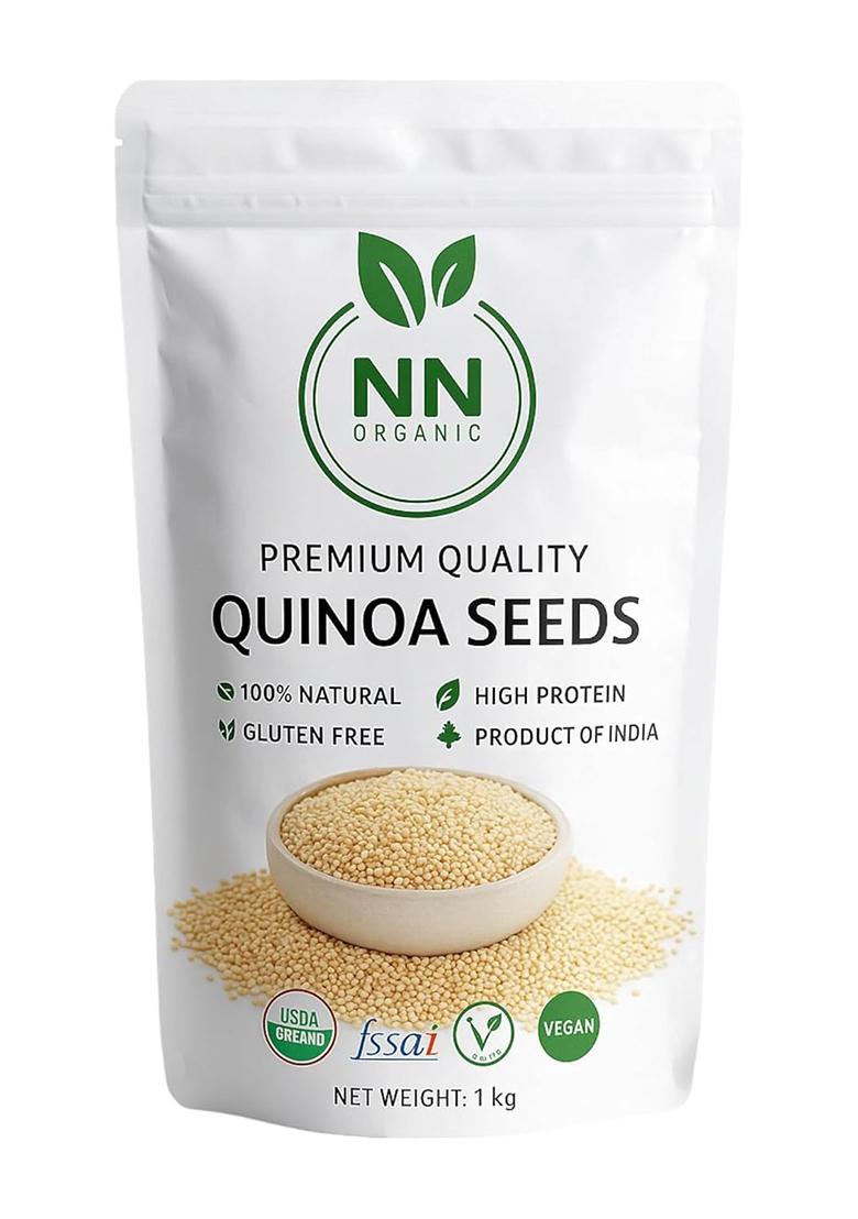 Quinoa Seeds | 100% Natural, Gluten-Free, Protein & Fiber Rich | Superfood For Weight Loss, Diabetic-Friendly | Nnorganic Premium White Qunioa