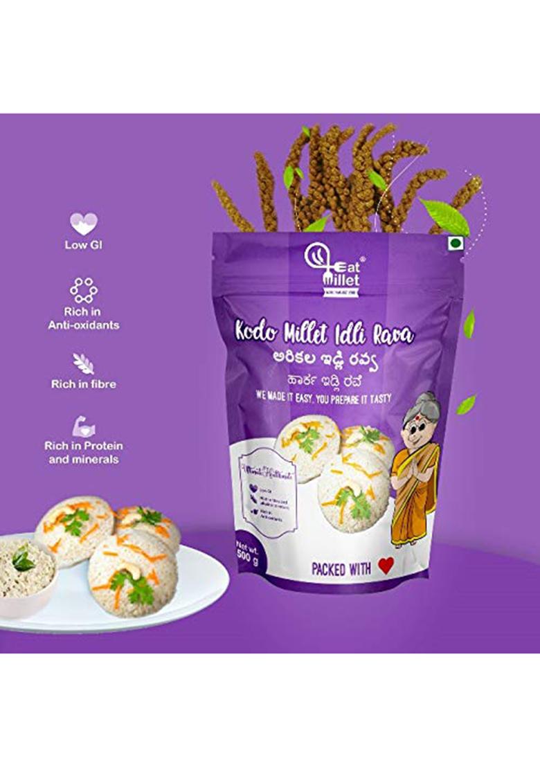 Eat Millet Kodo Millet Idli Rava 500G (Pk Of 2)