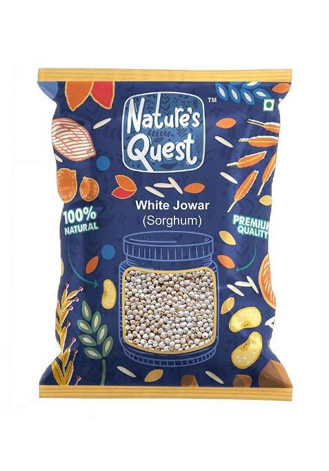 Nature'S Quest White Jowar Grains | Sorghum | Jonna | Jowar | Cholam - 900 Gms