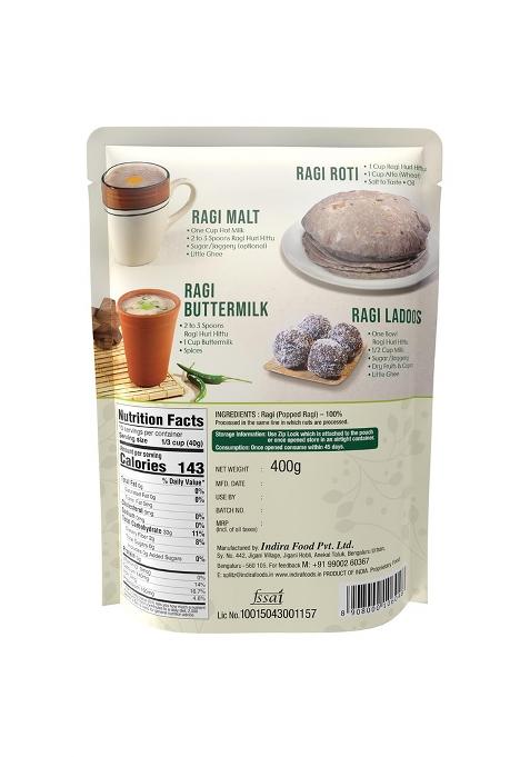 Indira’S Ragi Huri Hittu, Tasty Popped Ragi Flour (400G X 9), Sugar Free Ragi Malt Mix, Instant Ragi Porridge Mix, Laddu Mix, Roasted Finger Millet Powder, Atta, Taidalu, Nachni, Mandua