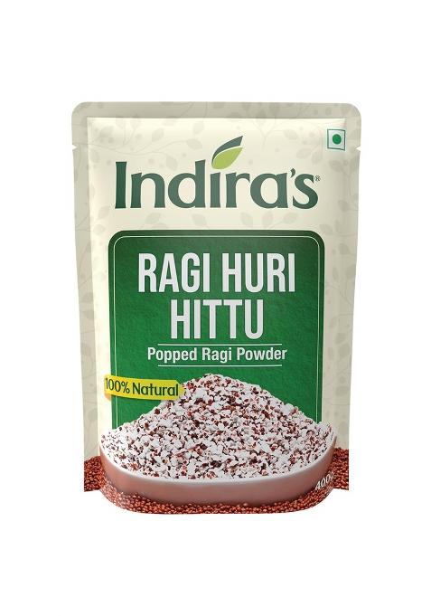 Indira’S Ragi Huri Hittu, Tasty Popped Ragi Flour (400G X 9), Sugar Free Ragi Malt Mix, Instant Ragi Porridge Mix, Laddu Mix, Roasted Finger Millet Powder, Atta, Taidalu, Nachni, Mandua