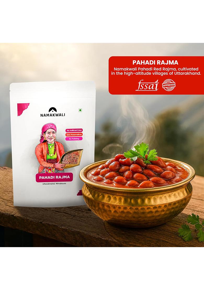 Namakwali Himalayan Munsiyari Rajma, White Kidney Beans From Uttarakhand, Unpolished, Quick Boiling And Creamy Texture, High Protein And Fibre, Gi-Tagged, Natural And Chemical-Free, 400G | Sharktank India