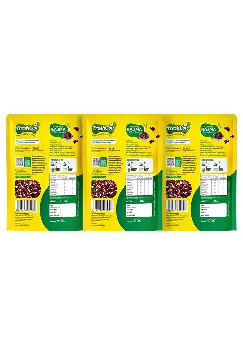 Freshcon Cooked Rajma | Boiled Ready To Eat Rajma | Ideal For Indian Curry & Quick Salads | Nutritious & Healthy Food | Kidney Beans/Pinto Beans 750Gm | 250Gm Each | Pack Of 3