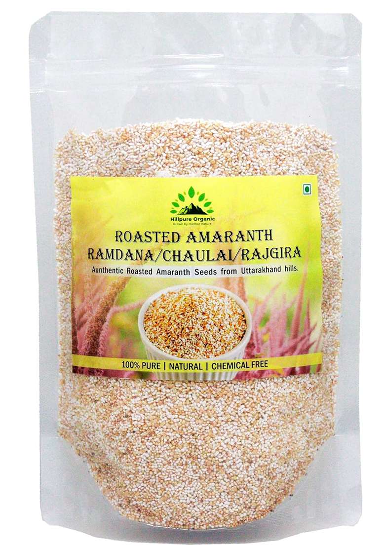 Hillpure Organic Grown By Mother Nature Roasted Amaranth Seeds | Rajgira Seeds | Chaulai | Navratri Food | Home-Style Roasting In Iron Kadai | For Vrat, Laddu, Chikki | Roasted Naurally | 250 Gm… - Indya