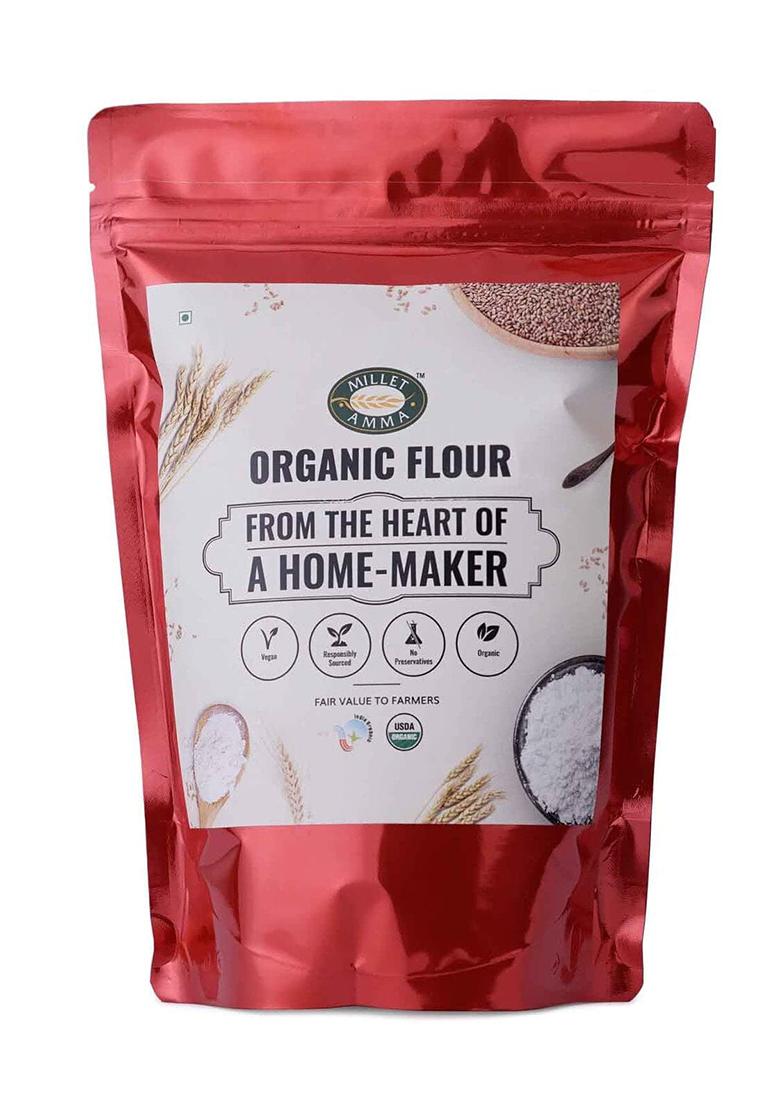 Millet Amma Organic Brown Rice Flour (Sona Masoori) | 2 Kg (500G X 4 Packs)