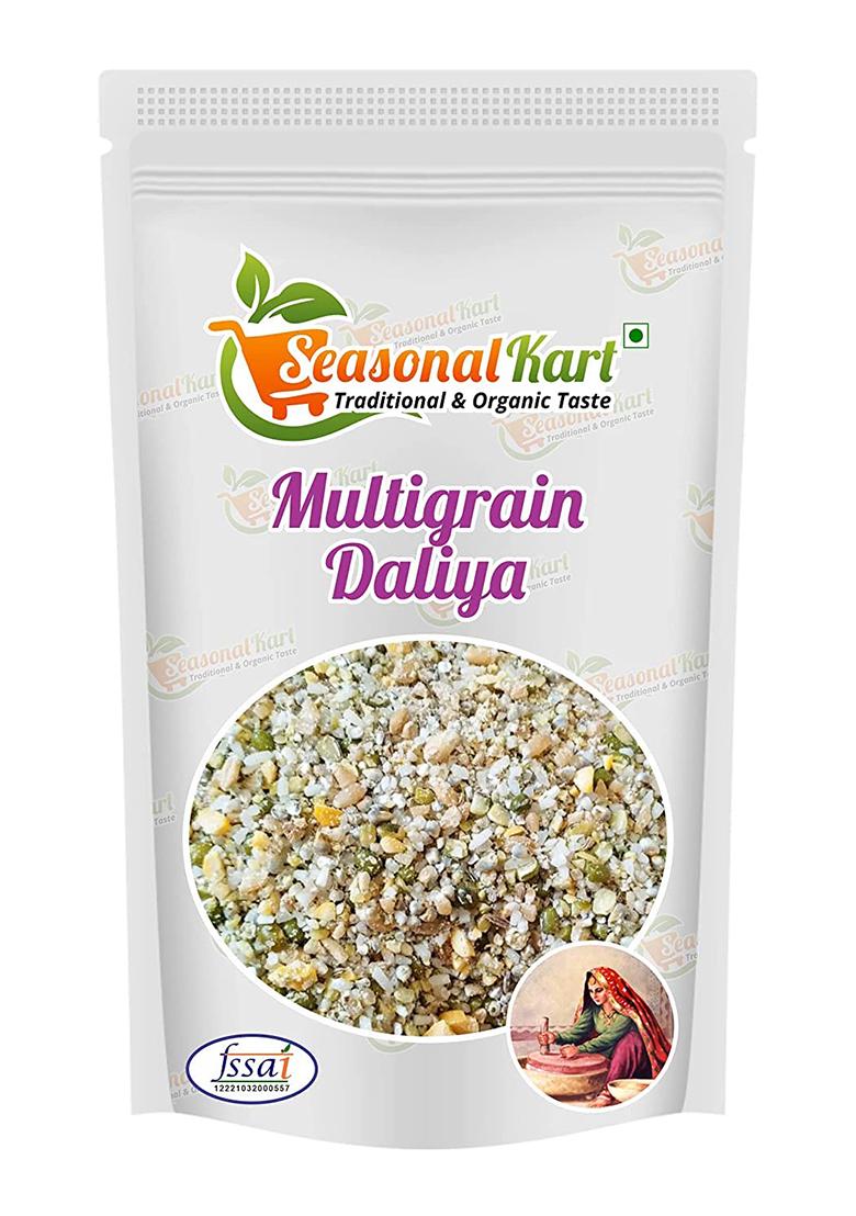 Seasonalkart Organic Multigrain Dalia | Multigrain Daliya | Pure Mix Multigrain Dalia | Healthy Grains | Healthy And Tasty Breakfast| Cereal For Breakfast | Diet Food For Weight Loss |