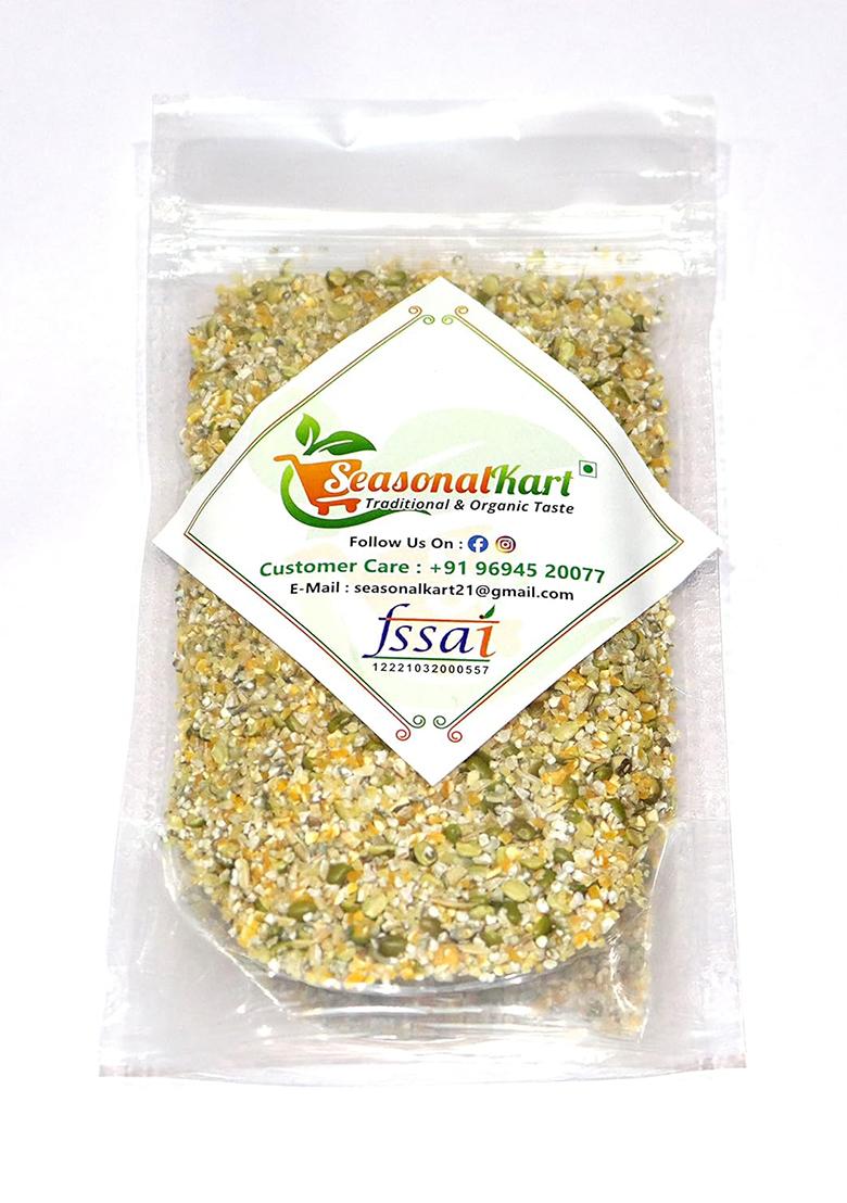 Seasonalkart Organic Multigrain Dalia | Multigrain Daliya | Pure Mix Multigrain Dalia | Healthy Grains | Healthy And Tasty Breakfast| Cereal For Breakfast | Diet Food For Weight Loss |