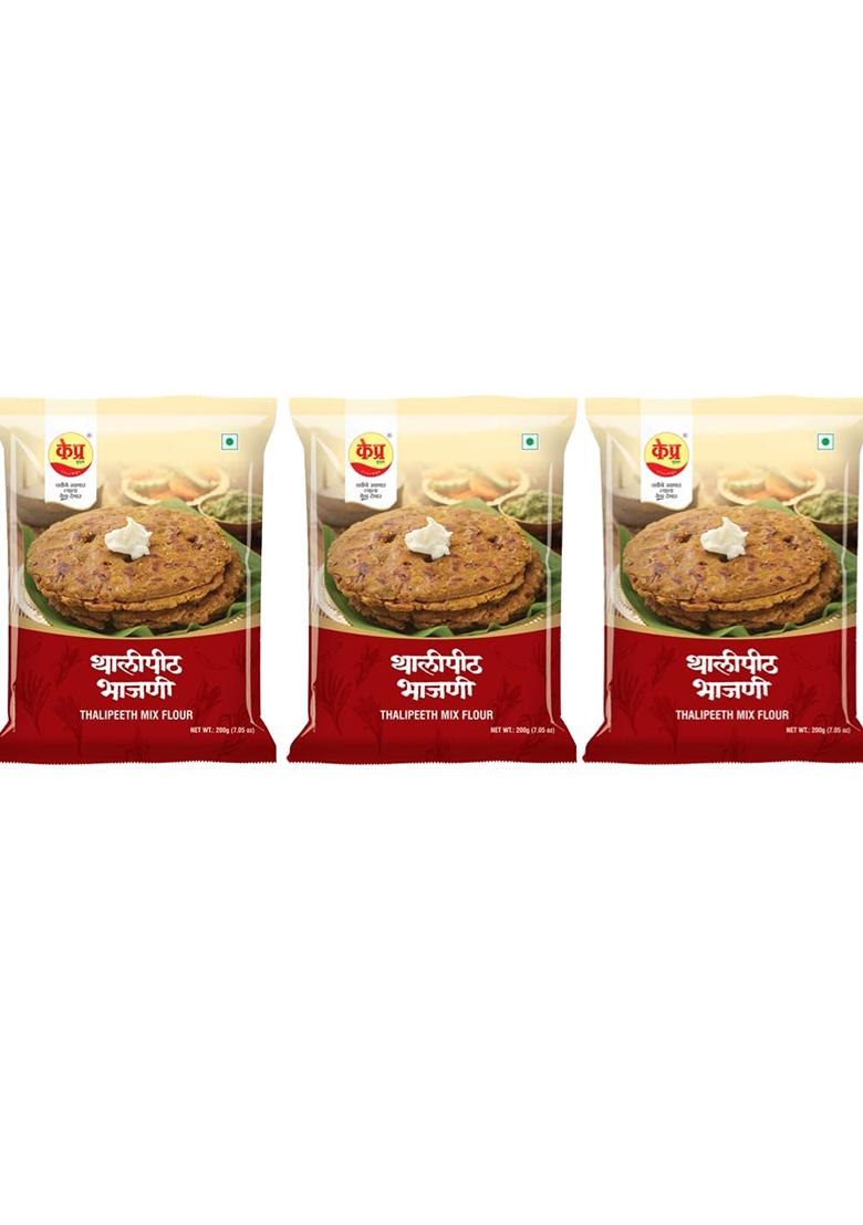 K-Pra Foods Thalipeeth Bhajani|Multigrain Mix Flour Pack Of 3 Each Pack 200 Gm-(600 Gm)