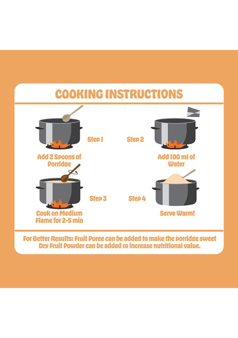 Yummy Millets Healthy Sprouted Ragi Porridge For Babies, Gluten-Free & Natural, No Sugar, High-Protein, Daliya For Toddlers & Kids, Sprouted Ragi Porridge Healthy Breakfast (200G Pack)