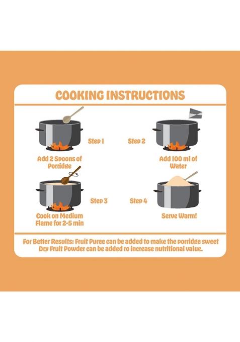 Yummy Millets Healthy Sprouted Ragi Porridge For Babies, Gluten-Free & Natural, No Sugar, High-Protein, Daliya For Toddlers & Kids, Sprouted Ragi Porridge Healthy Breakfast (200G Pack)