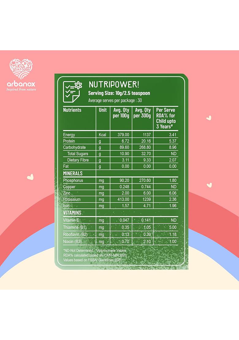 Arbanox Rice Banana Powder Mix | Nourishing Meal | 100% Natural Ingredients | No Added Preservatives | Wholesome Energy Booster | Easy-To-Digest| 300 Gms