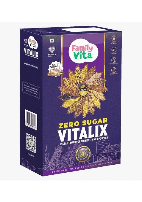 Arbanox Family Vita Vitalix Instant Multi Grain Health Mix Powder|17 Powerful Wellness Ingredients| Trusted By Millions|100% Natural| No Preservatives Or Added Sugar| Convenient & Nutritious| 300Gm