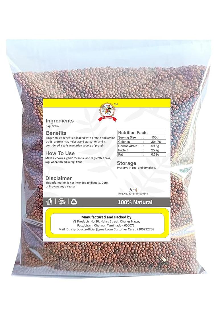 Vs Products Ragi Grain(Finger Millet), 5Kg