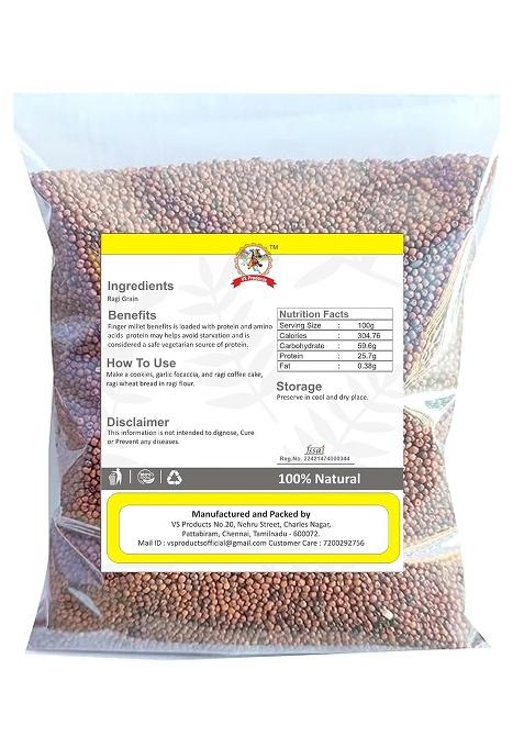 Vs Products Ragi Grain(Finger Millet), 5Kg