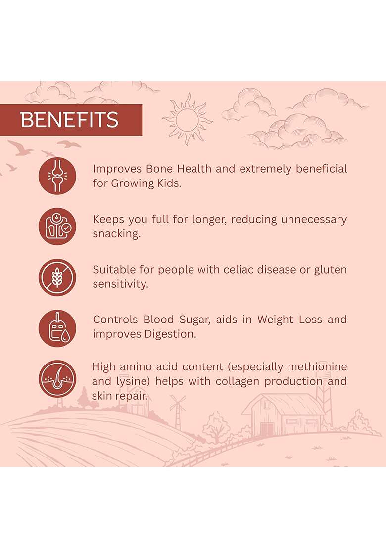 Mokal Organics Ragi Rava (Pre-Soaked & Roasted) 500G | Ragi Dalia | Nachni Idli Rava | 100% Natural, Gluten Free | Rich In Protein & Dietary Fiber - Indya
