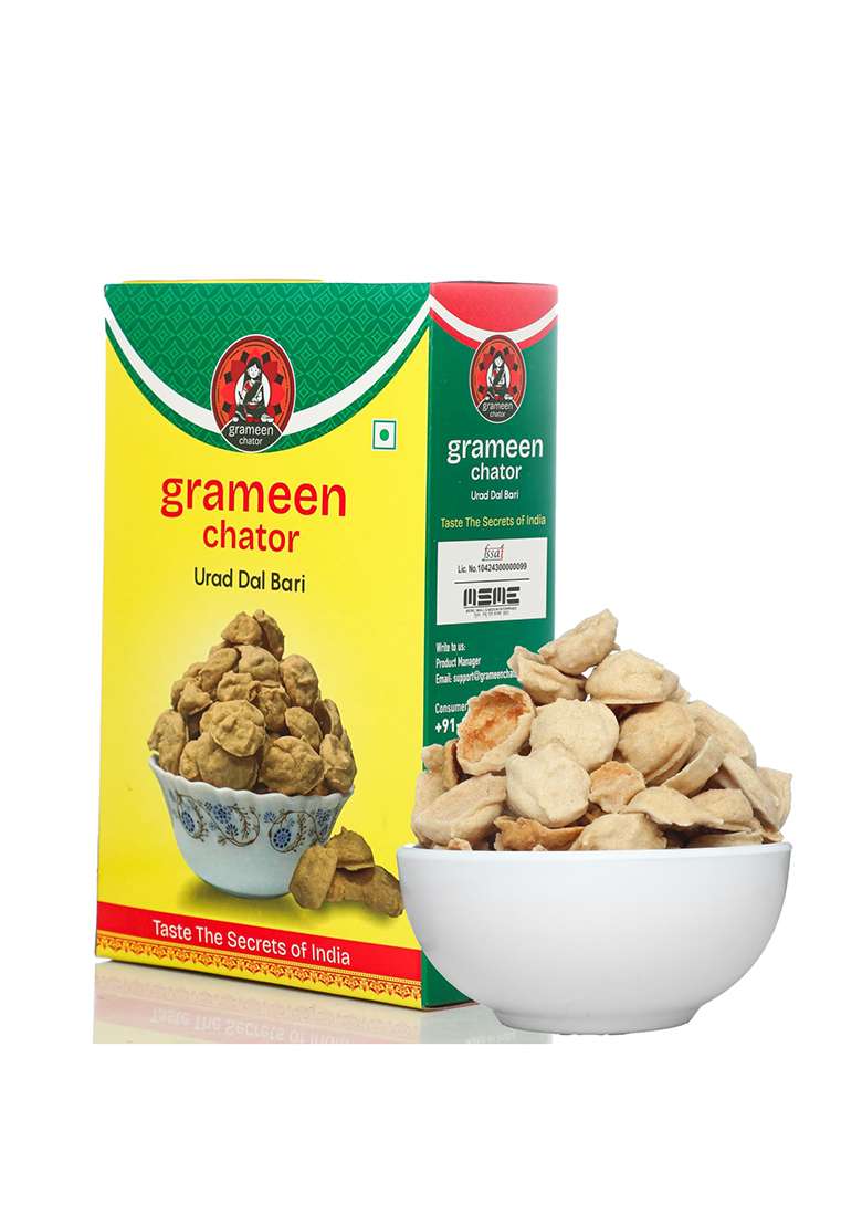 Grameen Chator Urad Dal Bari - 250G (Pack Of 1) | 100% Homemade In Small Batches | Rich In Protein | No Preservatives And Artificial Colors | Gmo Free | Ready To Cook | Healthy Snack & Side Dish - Indya