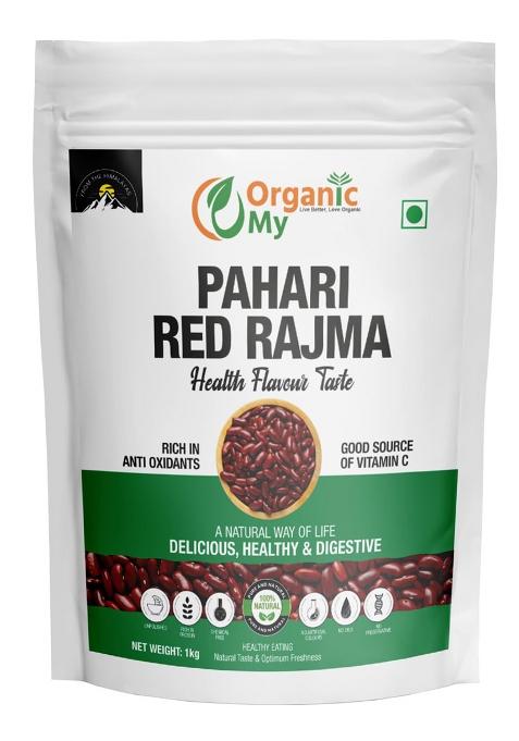 Organic My Red Rajma 1Kg | Kidney Beans | Organic Beans | Premium Unpolished Rajma | Gluten Free & Pesticide Free Rajma | Himachali Lal Beans 1 Kg