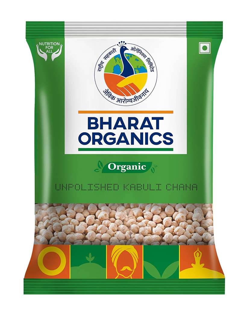 Bharat Organics Unpolished Kabuli Chana - Indya