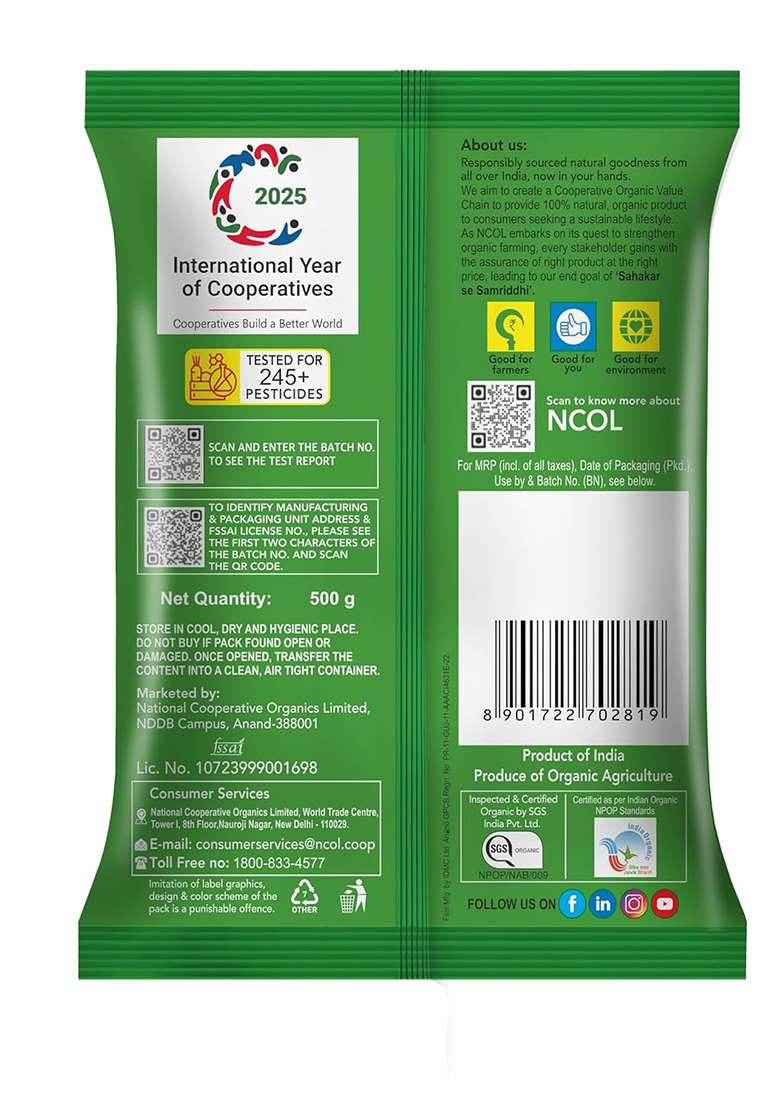 Bharat Organics Unpolished Kabuli Chana - Indya