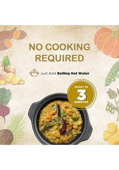 Organic Roots Bisi Bele Bath With Barnyard Millets, Instant Food, Healthy Food, Ready To Eat Full Meal, No Msg, No Preservatives, 55 Gm (Pack Of 1)