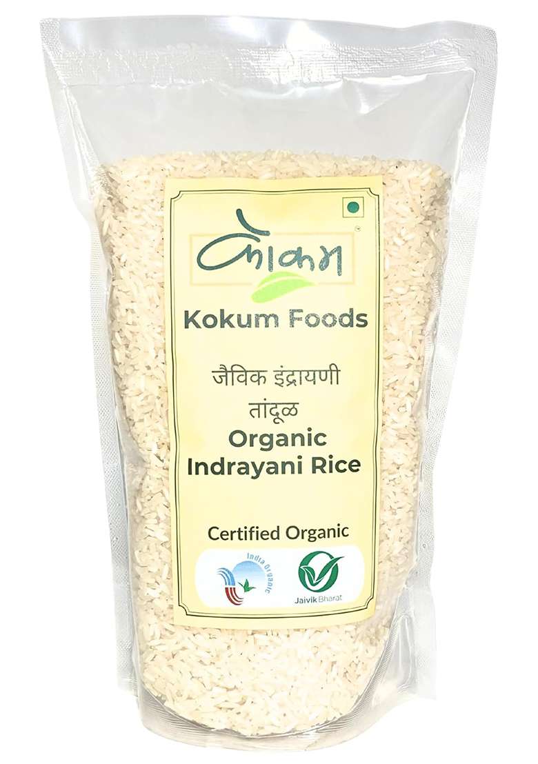 Kokum Organic Indrayani Rice | 1 Kg |Certified Organic | Aromatic & Naturally Grown - Indya