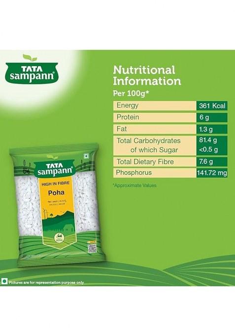 Tata Poha | Poha | Flattened Rice | White Poha 100% Organic | 1 Kg Each | Pack Of 2 | 2 Kg Combo