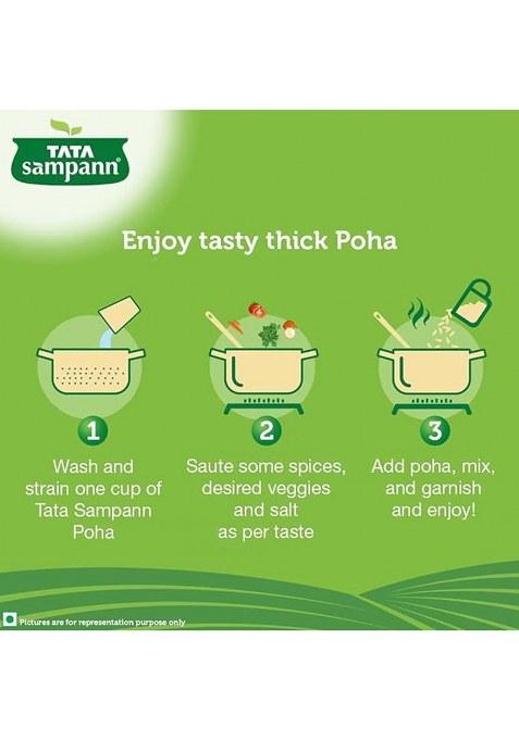 Tata Poha | Poha | Flattened Rice | White Poha 100% Organic | 1 Kg Each | Pack Of 2 | 2 Kg Combo
