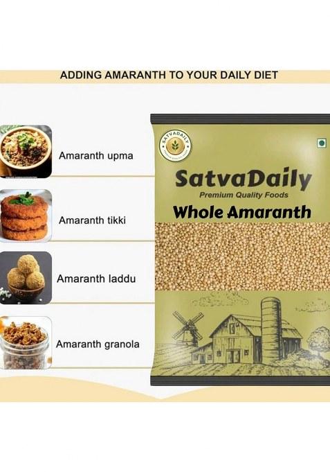 Satvadaily Whole Amaranth 900G | Rajgira Sabut For Fasting | Ramdana Seeds | Gluten Free & Vegan Rajgeera Seed | High In Fibre And Protein | Amarnath Seeds Cholai Dana | Rajgira Seed | Ancient Grain Superfood