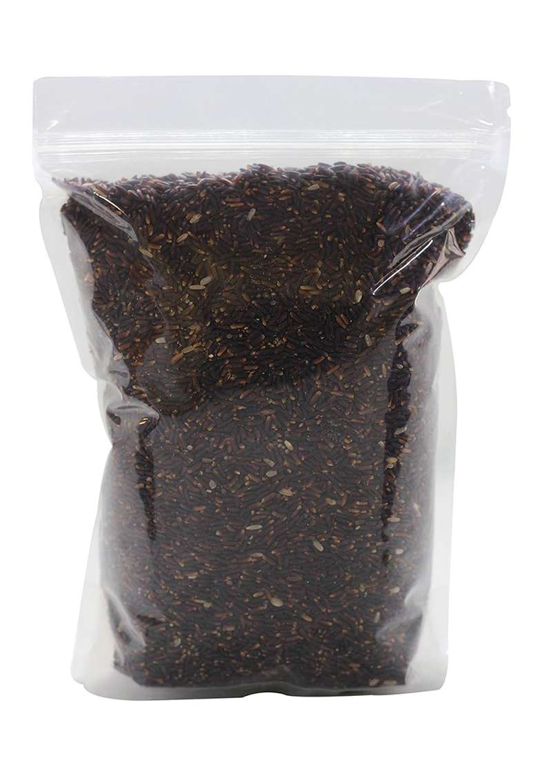 Green Habit Wild Black Rice A.K.A Forbidden Rice (500 Gram Pack) - Indya