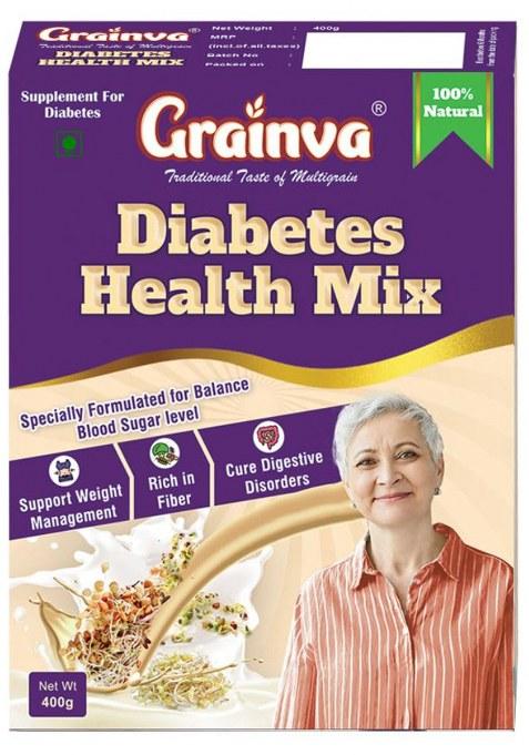 Grainva Diabetes Friendly Health Mix | Multigrain Instant Porridge Mix | Nutritional Drink And Sprouted Millet Mix For Healthy Life | 400Gm Pack (1)