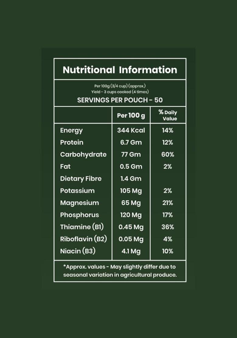 Grains Of India Superior Basmati Rice, Long Grain, Natural Aroma, Unpolished, 5Kg