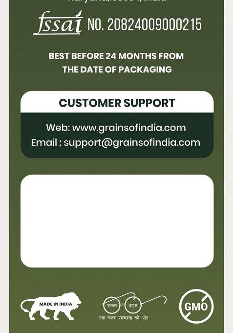 Grains Of India Superior Basmati Rice, Long Grain, Natural Aroma, Unpolished, 5Kg