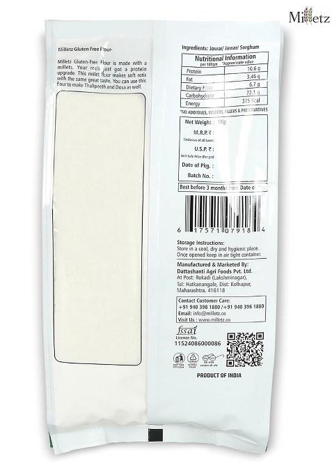 Organic Jowar Atta | Jowar Flour |Unpolished Jowar Atta | Sorghum Flour | Non Gmo | Millet Bhakri Atta