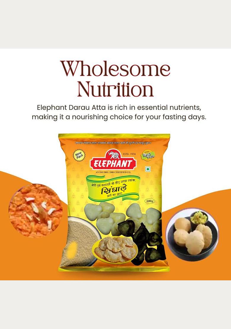Elephant Singada Flour 500G |Chestnut Atta |Fasting/Vrat Atta |Gluten Free Flour |Falahari Singada Ka Atta|